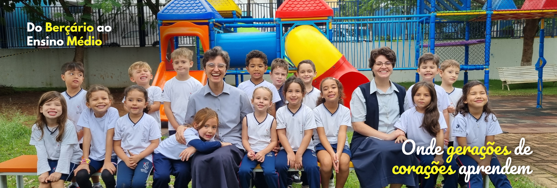 Do Berçário ao Ensino Médio. Externato São José - Onde gerações de corações aprendem.